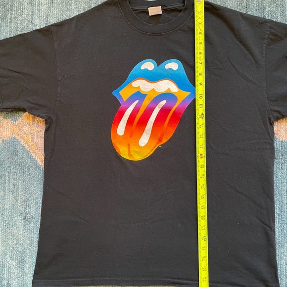 Vintage Rolling Stones Forty Licks T-Shirt Rainbow Tongue Shirt Y2K Size XL - Picture 5 of 8
